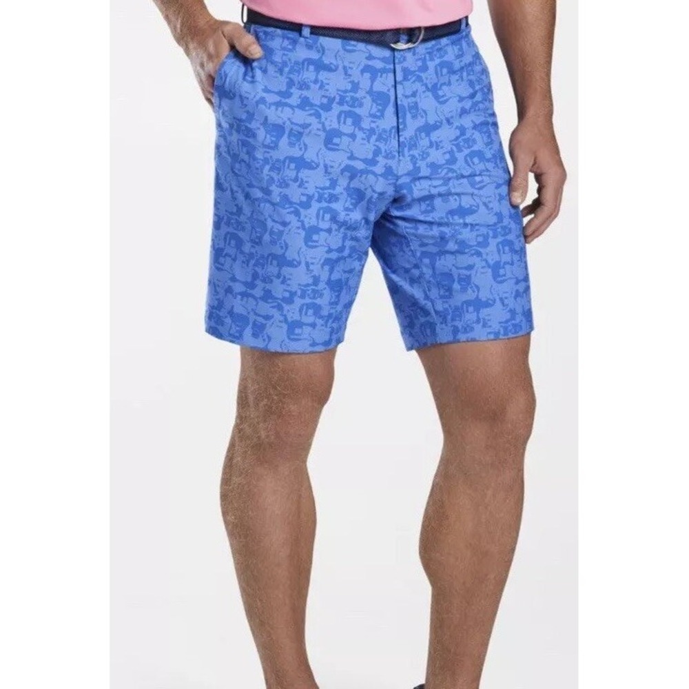Mens Peter‎ Millar Crown Sport Carrboro Guitar Camo Performance Shorts ⛳️ 35